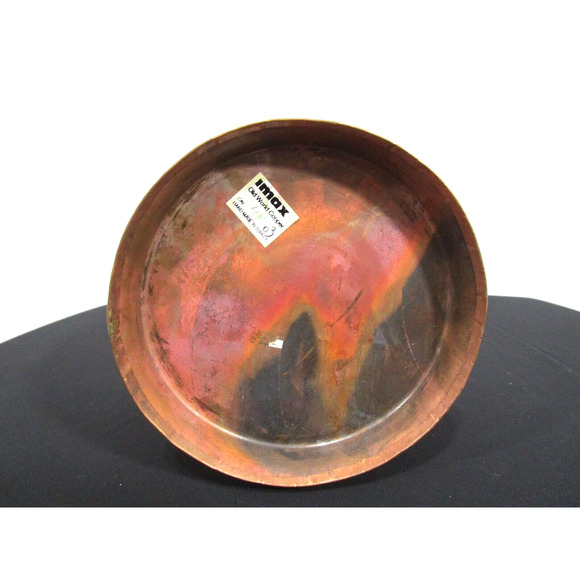 VTG IMAX Handmade In Turkey Old World Copper Pot/Plantar w/Iron Rings 6"L x 5"H - Picture 7 of 9